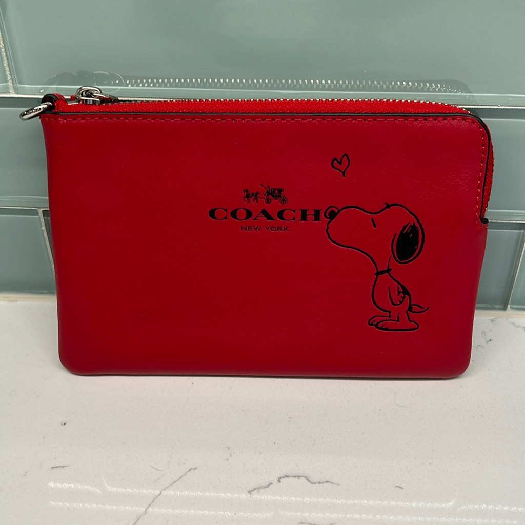 Coach Red Collaboration Wristlet Excellent Condition